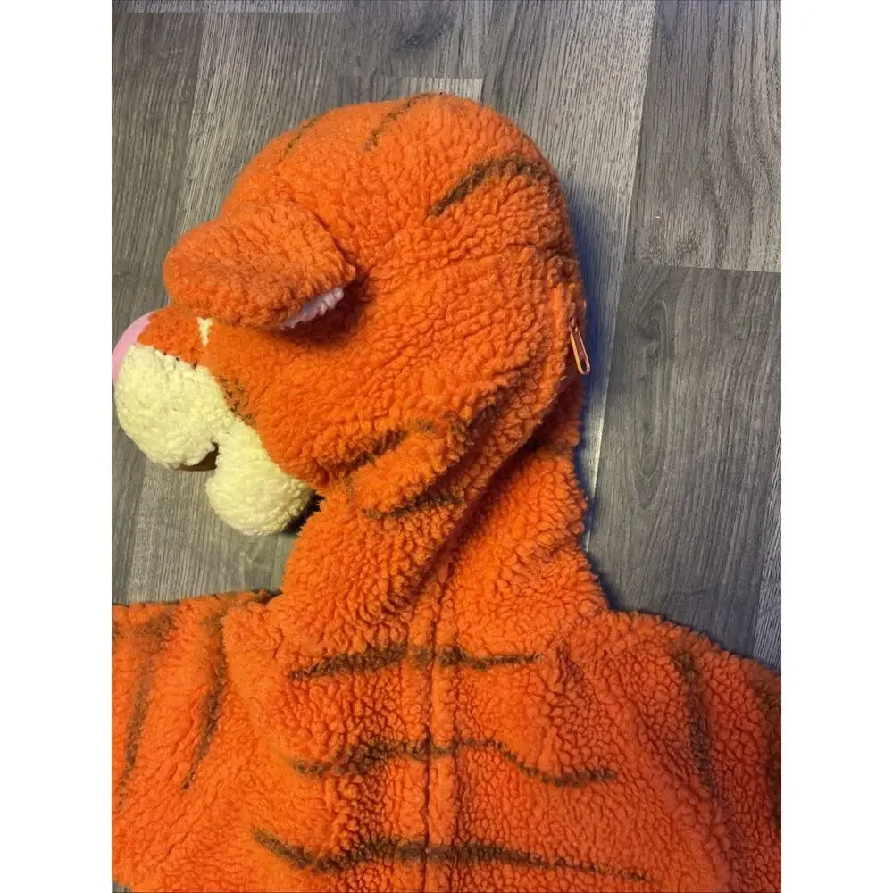 Vintage Disney Store Tigger Costume Baby 2T-4T Plush Sherpa Fleece Jumpsuit 90s